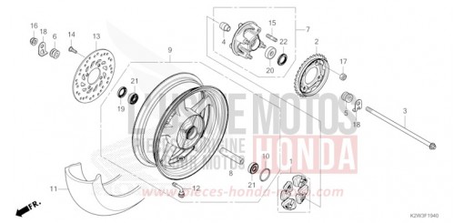 ROUE ARRIERE ST125AS de 2025